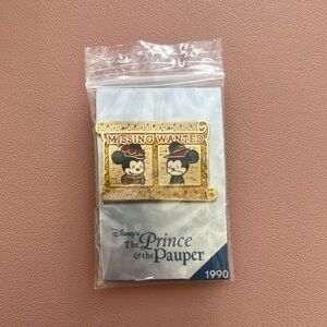 🏰 Disney Store Exclusive The Prince and the Pauper Trading Pin 1990